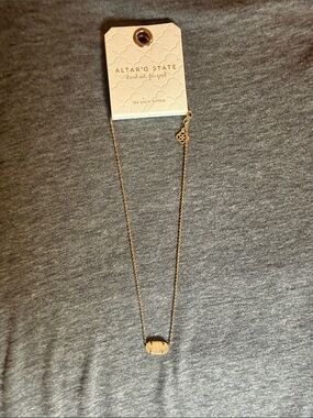 Altar'd State Gold Oval Pendant Necklace